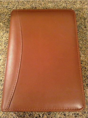 COMPACT 1.0&#034; Brown GENUINE LEATHER Day Runner Planner BINDER Franklin Covey