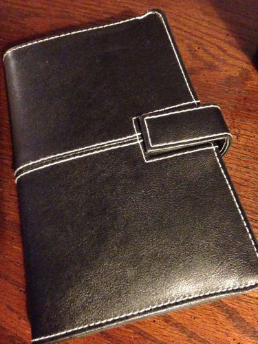 Black Leather Cover for a Yearly Calendar and Organizer
