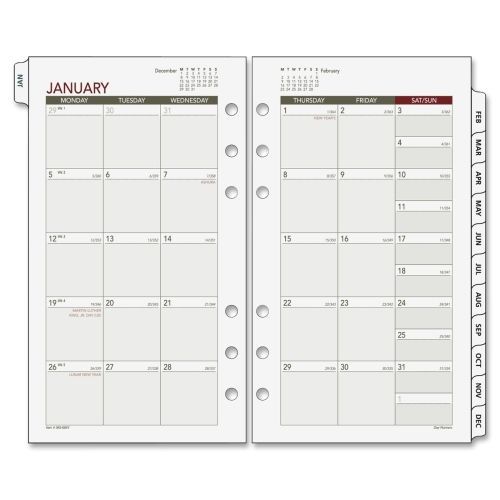2015 Day Runner Express Planning Page - Monthly - 3.75&#034; x 6.75&#034; - 1 Year