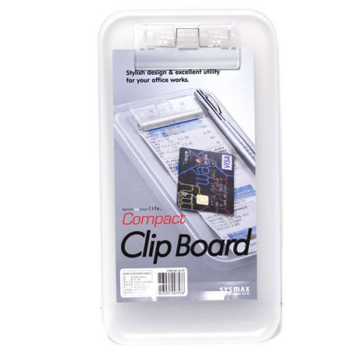 Sysmax Mini A6 Size Compact Clip Board 4.5 x 8.8 x0.5 inch - Plastic