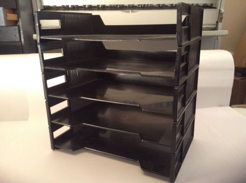 LOT SET OF 5 STACKABLE FILE TRAYS