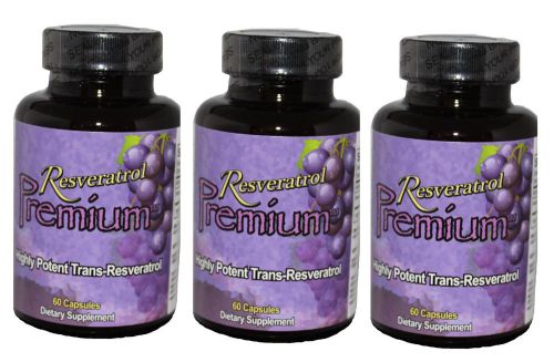 3 months 1000 mg Resveratrol Premium (3 Bottles) Brand New!