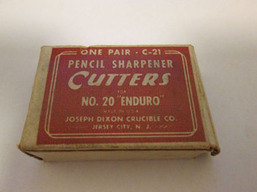 Pair C-21 Pencil Sharpener Cutters No 20 Enduro Joseph Dixon Crucible NEW IN BOX