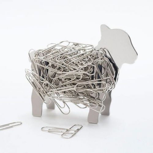 Clip Holder Simple &amp; Cute Lamb Design Desk Top Stainless Steel Neodymium Magnet