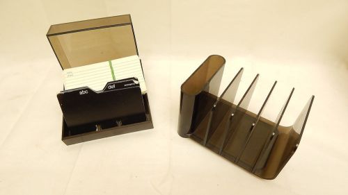 VINTAGE 1977 Eldon Office Products Address Card File &amp; Letter Pen Caddy MODERN