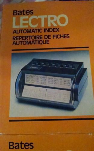 Vintage Rare Bates Lectro Automatic Index telephone/address index