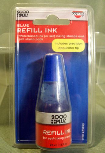 Cosco 2000 plus blue refill ink bottle 032961 - 25cc or 0.9 fluid ounce for sale