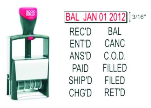 2000 Plus 2024 Message Dater Self-Inking Rubber Stamp with Black Ink