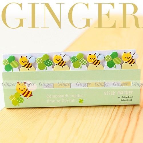 Bee Funny 120 Pages Sticker Post It Bookmark Marker Memo Flags Sticky Notes