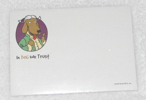 NEW! FUNNY STIK-WITHIT STICKY POST IT NOTES &#034;IN DOG WE TRUST&#034; 40 SHEETS U.S.A.