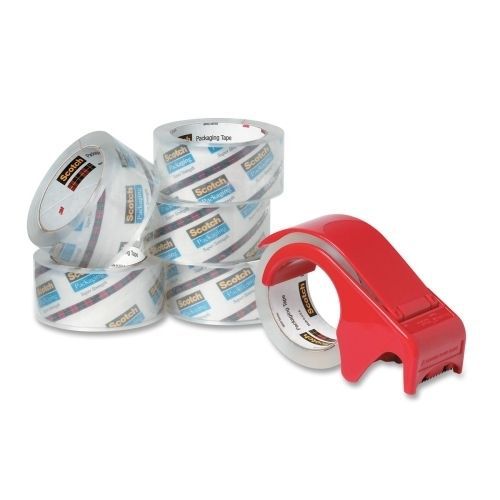 3M 38506DP3 Packing Tape With Handheld Dispenser 1-7/8inx164&amp;#039; 6/PK CL