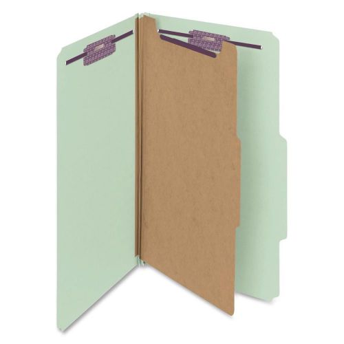 Smead 18776 Folders, Legal, 1 Partition, 2 in. Exp, 10/BX, Gray/Green