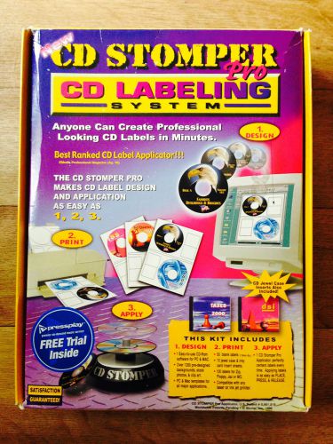 CD-R STOMPER PRO-CD Labeling System-Ink Jet/Laser-LABEL MAKER-PC-MAC-SEALED/NEW