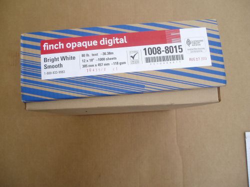 750 count finch opaque digital paper 1008-8015 80lb. text bright white 12 x 18 for sale