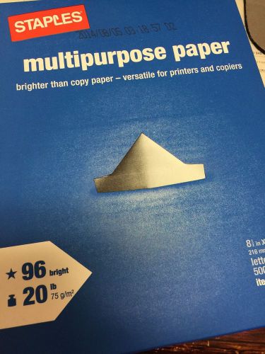 Reams Staples 8.5&#034; x 11&#034; Multipurpose Copy Printing Paper