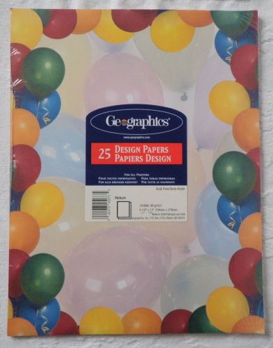 Balloon Printer Paper Stationery Invitation Letterhead Primary Colors 25 Sheet