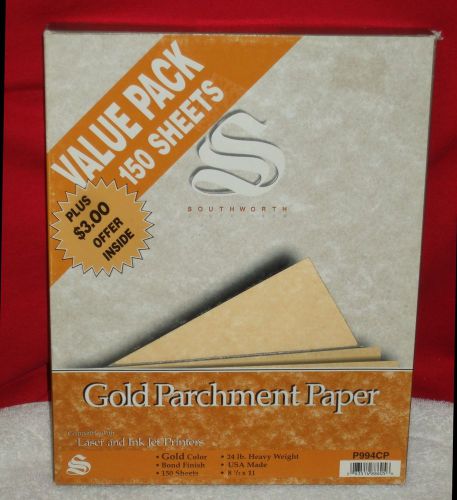 Southworth Gold Parchment Paper - 150 SHEETS / 24 LB. P994CP