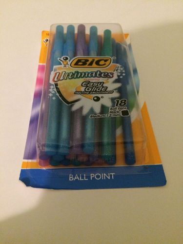 BIC ULTIMATES EASY GLIDE 18 Ball Pens Black Medium 1:2 mm