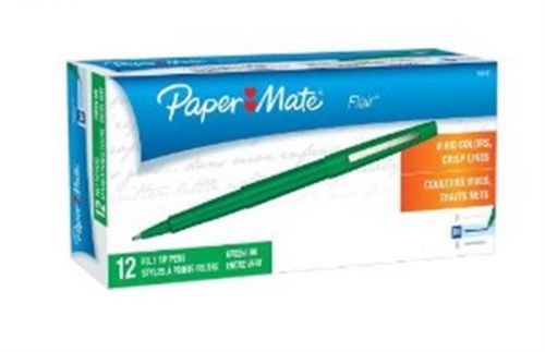 Paper Mate Flair Point-Guard Porous Point Pens, 12 Green Pens (8440152)