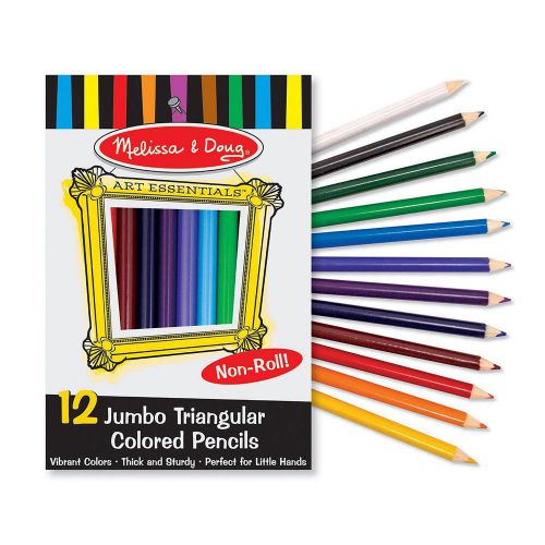 Melissa &amp; Doug Jumbo Triangular Colored Pencils Set of 12
