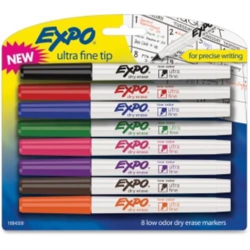 Expo low odor markers - ultra fine marker point type - assorted ink (san1884309) for sale