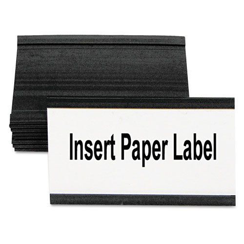 MasterVision Magnetic Card Holders, 3&#034;w x 1.584&#034;h, Black, 10/Pack - BVCFM2630