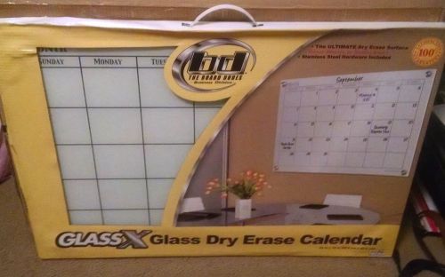 Board Dudes 46008UA1 Glass Dry-Erase Monthly Planner Board, 3 Ft x 2 Ft, Frosted