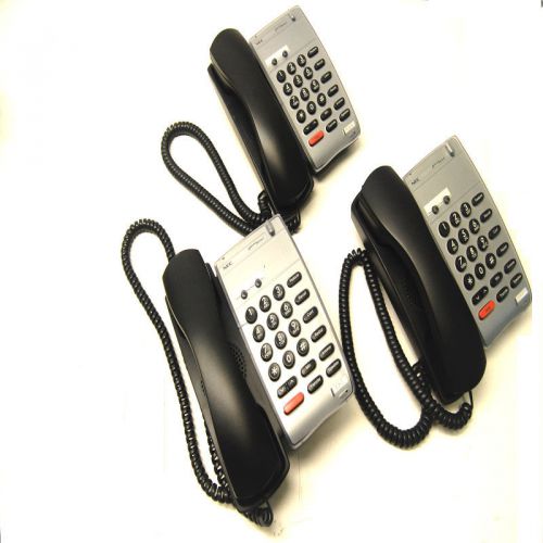 Lot of 3 NEC DTR-2DT-1(BK)TEL Dterm Series i Non Display Telephones 780030