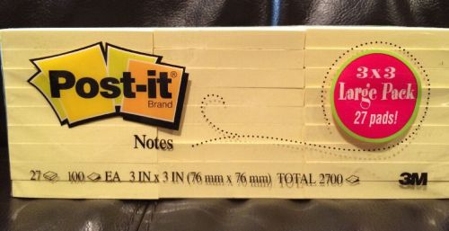 3M Post-it Notes - 27 pads - 3&#034; X 3&#034;