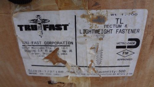 FREE SHIPPING~A CASE of TRU-FAST TL TECTUM &amp; LIGHTWEIGHT FASTENERS