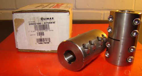 CLIMAX, 2ISCC100-075SKW, 2-Pc Clamping Coupling, SS, 1&#034; x 3/4&#034;, Qty. 2 Ea, /LJ3/