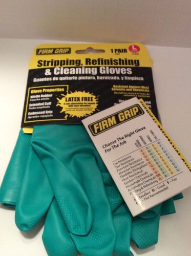 1 Pr. Firm Grip Stripping Refinishing &amp; Cleaning Gloves Size Lg. Brand New