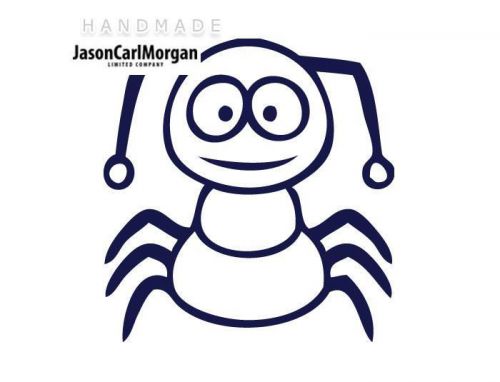 JCM® Iron On Applique Decal, Insects Navy Blue