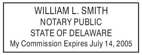 For Delaware NEW Pre-Inked OFFICIAL NOTARY SEAL RUBBER STAMP Office use
