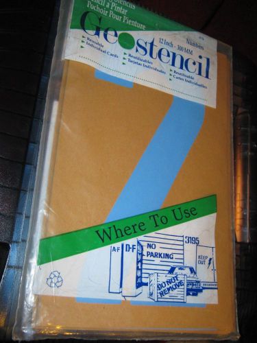 Geostencil 12 inch Numbers-&#034;New&#034;-Made in USA-Factory Sealed