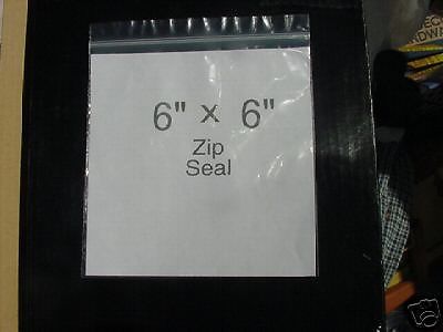 100 clear 6&#034; x 6&#034; 2 mill plastic zipseal bags new for sale