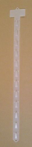 10 pcs thick plastic hanging merchandise clip strips for 12 items per w/hook new for sale