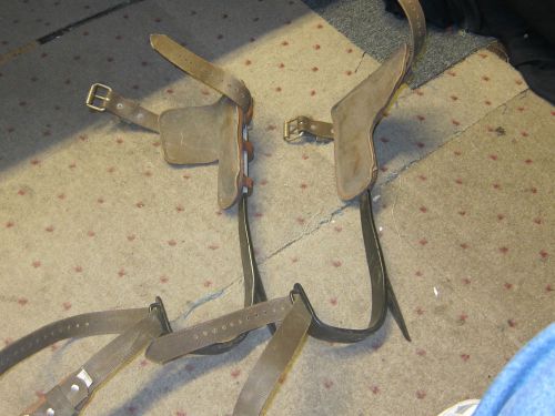 Pair of Pole&#039;Tree Climbing Spur Spike Set, with pads and straps, unsigned