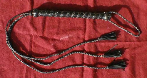 NEW Patent Leather Flogger Whip Black Tassel - 3 Tail Horse Training Tool