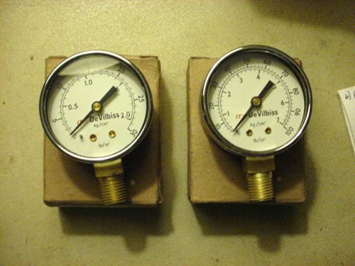 DeVilbiss air pressure gauges 30 psi part no. GA-73 BU-2457-D 047506 NOS parts