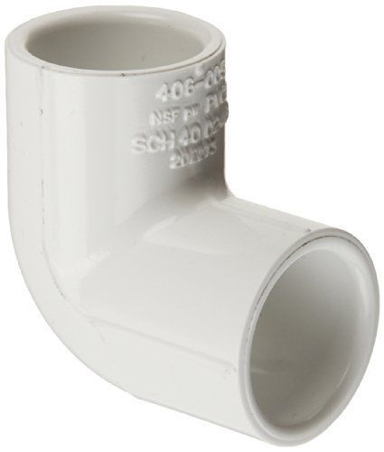 NEW Spears 406 Series PVC Pipe Fitting  90 Degree Elbow  Schedule 40  White  1&#034;