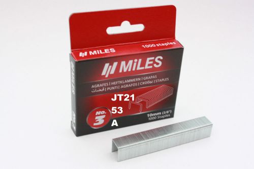 1000 Staples to Fit For Arrow JT21 Rapid Type 53 Tacwise Stanley Type A Stapler