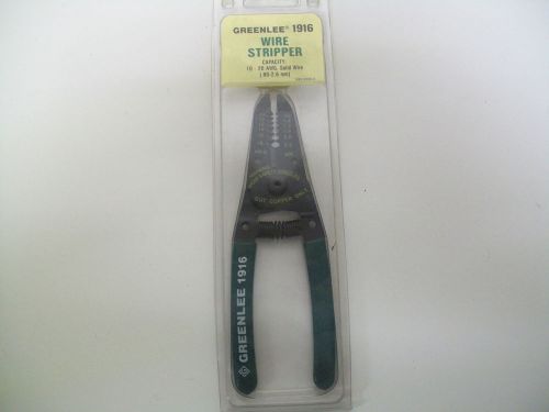 Greenlee 1916 Wire Stripper Cutter 10 - 20 Awg Solid Wire (.80-2.6 mm) New
