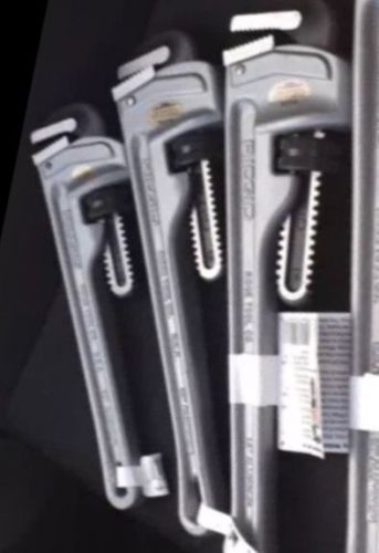 Set Of 3 NEW Ridgid Aluminum Pipe Wrenches 10&#034;, 12&#034;, 14&#034;