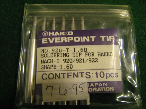 HAKKO SOLDERING TIP 920-T-1.6D NOS JAPAN MADE ORIGIN HAKKO FOR 920/921/922 NEW