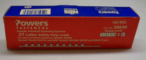 Powers fasteners .27 caliber red powder safety strips 400 total catalog 50630 for sale
