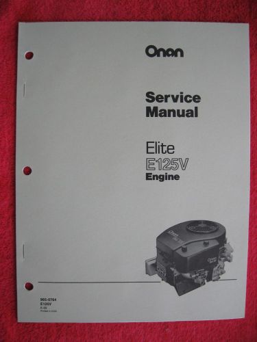 ONAN ELITE E125V ENGINE SERVICE MANUAL