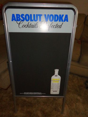 Absolut Vodka Double Sided Sandwich Chalkboard Bar Display for Specials Etc.