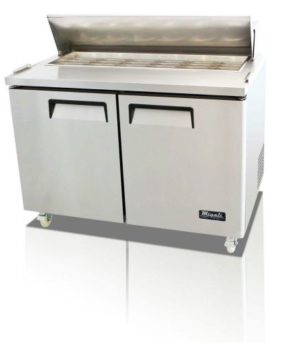 2 door 48&#034; sandwich prep table by migali - c-sp48-12 , free shipping !!! for sale