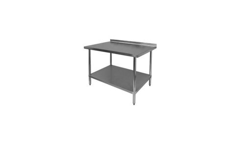 Heavy duty work prep table with 4&#034; backsplash 30 x 96, stainless steel. for sale